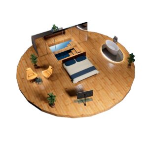 Interior second level room design layout
